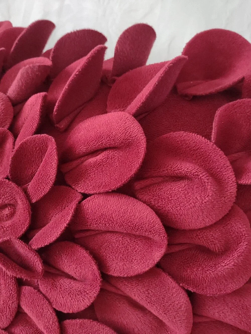 Flower 3D Petals Red Cherry Decorative Pillow